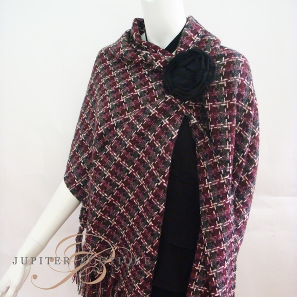 ChanelPurple Color Tweed Shawl 07ACollection - Picture 1 of 8